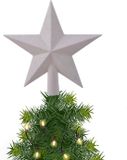 Decoris sommet de sapin - Forme d'étoile - Nacre blanche - Paillettes - 19 cm - Plastique
