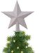 Decoris sommet de sapin - Forme d'étoile - Nacre blanche - Paillettes - 19 cm - Plastique