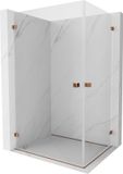 Mexen Lunar-B Duo cabine de douche battante 100 x 85 cm, transparent, or rose