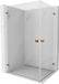 Mexen Lunar-B Duo cabine de douche battante 100 x 85 cm, transparent, or rose