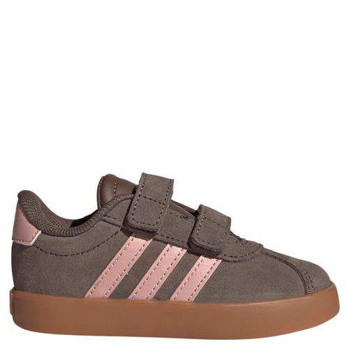 adidas Sportswear VL Court 3.0 leren sneakers - bruin/roze