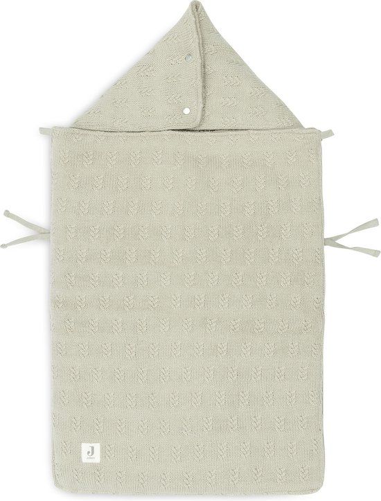 Jollein Voetenzak voor Autostoel & Kinderwagen Grain Knit - Olive Green