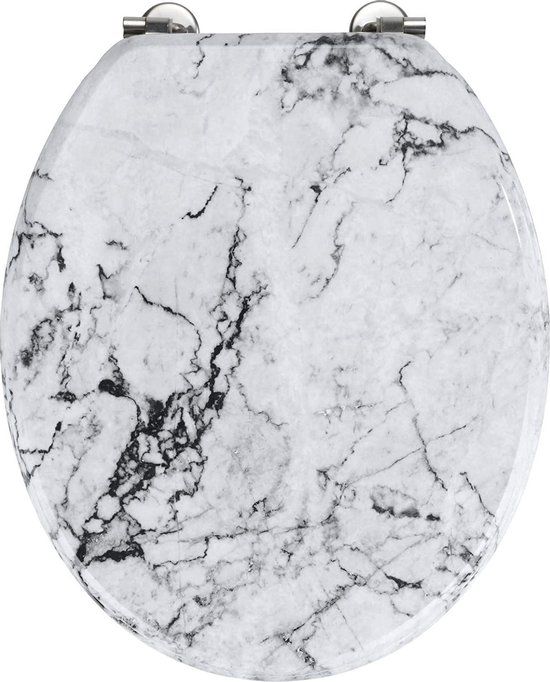 Wenko Onyx WC-bril - Wit - MDF - 37 x 42,5 cm - Soft-close