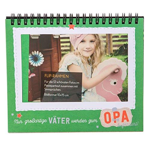 Goldbuch 46007 Tafelstandaard opa, fotolijst voor 12 foto's in 10 x 15formaat, foto flip-lijst om zelf vorm te geven