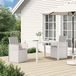 Maison Exclusive - Ensemble de repas de jardin, 3 pièces, blanc et gris clair, en polypropylène