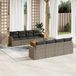 Maison Exclusive - Ensemble de jardin, 9 pièces, avec coussins, gris, en polyrotin