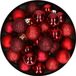Merkloos / Sans marque Kaemingk B.V. 28x Kunststof Kerstballen Rood/Donkerrood Mix 3 cm