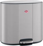 WESCO Multicollector 2 Prullenbak Afvalscheiding (2x25 Liter) | 50 Liter | Metaal - Cool grijs mat | Duo Pedaalemmer met Soft Close