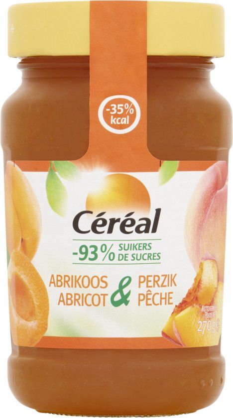 Cereal Fruit Jam Abrikoos Perzik 270g