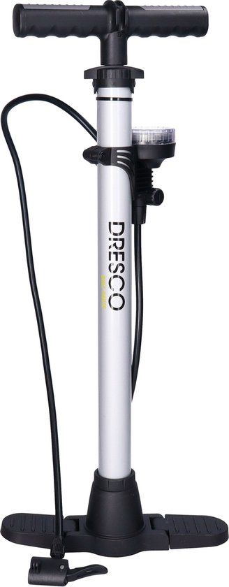 Dresco Fietspomp - Manometer - Zwart - Max. 11 bar - Geschikt voor diverse fietstypes
