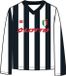NAME IT T-shirt à manches longues NKMJUMB LOTTO LS NREG POLY TOP LNOOS VDE - Rayé - Col en V - Polyester - Taille 122/128