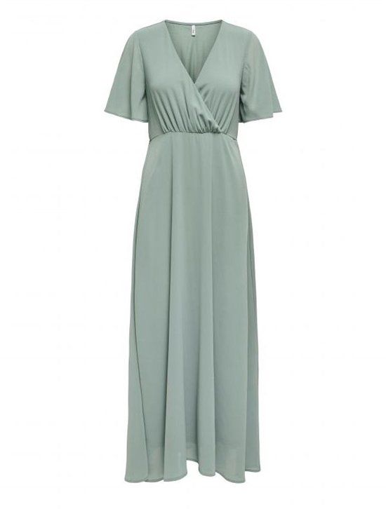 ONLY - ONLSTAR LIFE S/S MIA MAXI DRESS WVN - Women's Maxi Dress - Grey - Size S