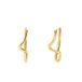 Lucardi Dames Stalen goldplated oorbellen asymmetrisch