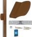 KOTARBAU® Balkondeurgreep, PVC, Eik, Terrasdeurgreep, met Snapper voor Rook en Tocht, Terrasdeur Snapper, Deurgreep Balkon, Bescherming