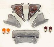 one by Camamoto Transparante Knipperlicht/Cabochons compatibel met Yamaha T-Max 500 2001-2007 (Transparante Rook)