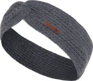 Knit Factory Joy Gebreide Dames Hoofdband - Antraciet