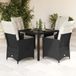 Maison Exclusive - Salon de jardin 5 pièces avec coussins, rotin synthétique noir