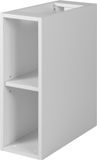 Étagère de salle de bain, blanc, 20 x 60,7 x 44,4 cm | 20 x 44,4 x 60,7 cm, façades MDF 19 mm, corps en panneau stratifié 19 mm
