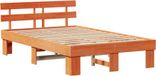 vidaXL Bedframe Massief Grenenhout Wasbruin 135x190 cm