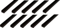 Alberts 10 x hoekprofiel, PVC, zwart, 30 x 20 x 1 mm, lengte 1 m
