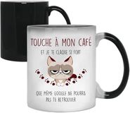 Cadeau voor collega's, raak mijn koffie aan en ik slaat je | mok cadeau voor collega op het werk | cadeau-idee voor collega humor (magisch)