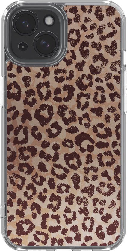 imoshion Hoesje - Geschikt voor Apple iPhone 15 - Design hoesje - Leopard Mood