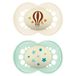 MAM Originele Night fopspeen in set van 2, rubber met fopspeen, 6+ maanden, neutraal
