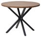 Nordische Table à manger ronde en verre 100 cm - Métal - Brun foncé