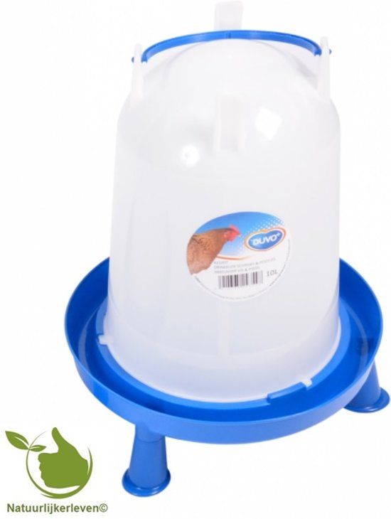 Duvo Drinkklok voor pluimvee met handvat en pootjes 10 liter