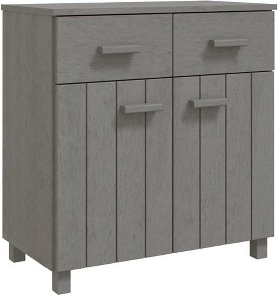 vidaXL Dressoir HAMAR Lichtgrijs Grenenhout 79x40x80 cm