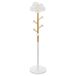 Atmosphera Kapstok - beige/wit - MDF hout - 5 haaks - 35 x 135 cm