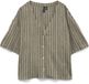 VERO MODA Vmrosie 2/4 V-Neck Shirt Noos Dames Blouse XL Viscose/Linnen Gestreept Silver Mink