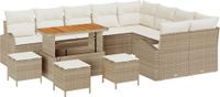 vidaXL - Tuinbank - Set - 13 - st - Beige - poly - rattan