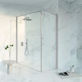 FortiFura Galeria Douchecabine - 70x180x200 cm - Veiligheidsglas - Antikalkbehandeling - Geborsteld RVS PVD