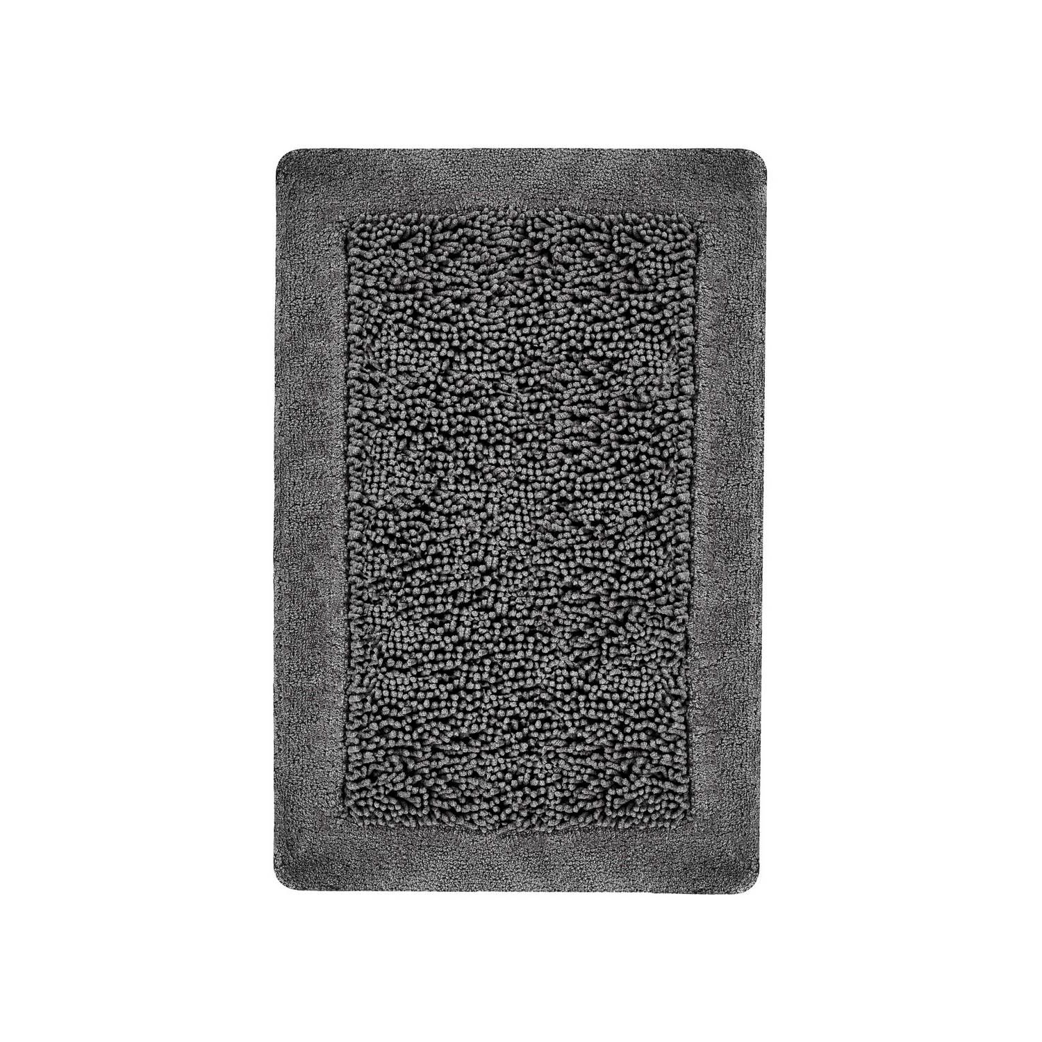 Heckett & Lane Buchara Badmat - 60x100 cm - Classic Anthracite - Grijs