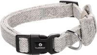 Hond Flamingo Hond Halsband met strik Nelson Grijs S 30-45cm 15mm