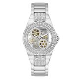 GUESS GW0302L1 Dames Polshorloge Zilverkleurig Staal Mineraalglas Analoog Quartz 39mm