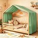 Solidchoice - Lit pour enfant avec baldaquin 100% Coton