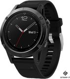 Strap-it Garmin Fenix 5 / 6 siliconen bandje - zwart