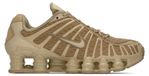 Nike Shox TL Chaussures basses pour femme avec système d'amorti Shox, tige en plastique, beige