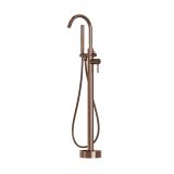 Fortifura Calvi Vrijstaande Badkraan - 113cm - handdoucheset - PVD - geborsteld koper