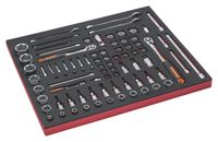 Bahco Foaminlay Fit&Go 3/3 met doppen en toebehoren 1/4" en 1/2" en sleutels - 83-delig - FF1A5005