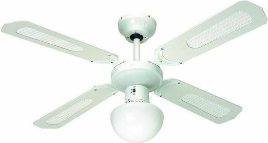 Farelek Bali Plafondventilator - Wit - 107 cm - Met Licht