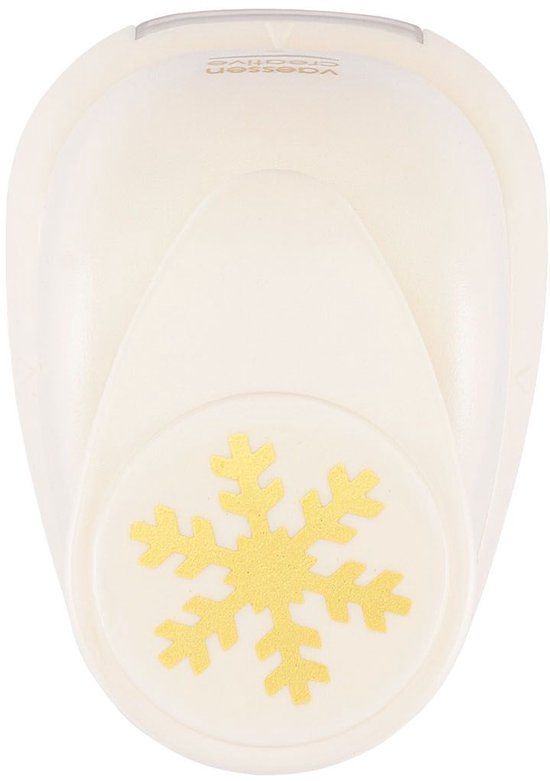 Vaessen Creative Pons - Figuurpons - Sneeuwvlok - 2,2 x 2,2 cm