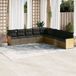 Prolenta Maison Exclusive - Tuinset voor in de tuin, 9-delig, met kussens, grijs, van polyrotan