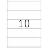 HERMA Premium - Papier - mat - permanent zelf-klevend - wit - 105 x 57 mm 1000 etiket(ten) (100 vel(len) x 10 gelamineerde etiketten