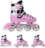 Nils Extreme NH10905 - 4-in-1 Roze Inlineskates - Hockeyschaats - Verstelbaar - Inclusief Rem