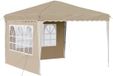 vidaXL Pop-up Feesttent 288 x 288 x 245 cm Crèmekleurig Oxford Stof