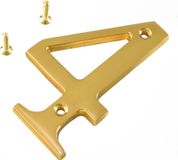 Amig Huisnummer 4 Gepolijst Messing 10 cm Goudkleurig