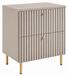 3xE living Meuble sous-vasque 60 cm, cachemire, pieds dorés, modèle Bello
